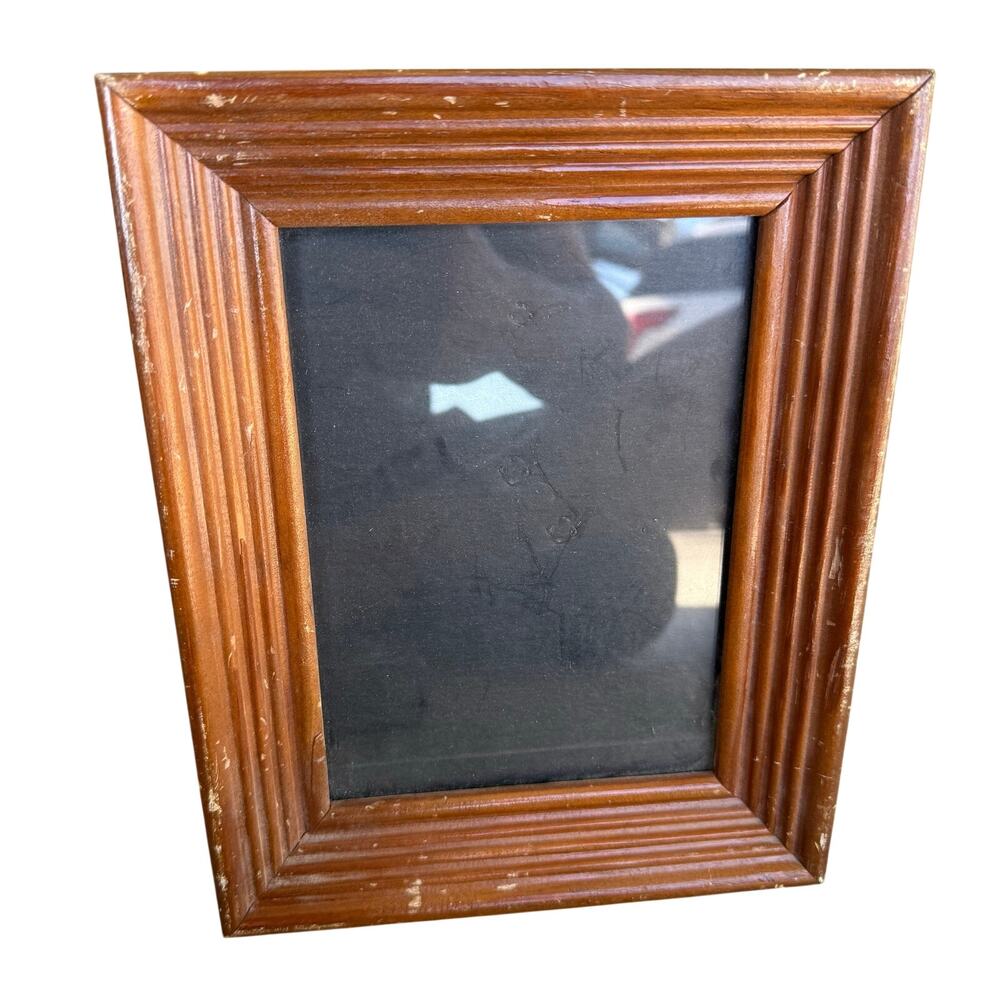 VINTAGE Picture Photo Frame 5x7” Stepped Wood Standing Decor